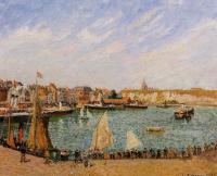 Pissarro, Camille - Afternoon, Sun, the Inner Harbor, Dieppe